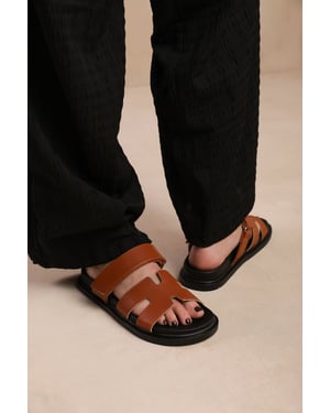 Wheres That From Womens 'Adagio' Strappy Sandals Faux Leather