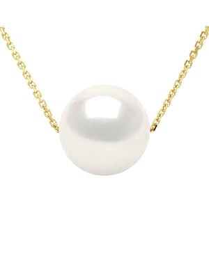 Ketting - Echte Cultiveerde Zoetwater Parel Ronde 9-10 mm