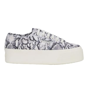 Superga Dames/Dames 2790 Slangenprint Trainers (Wit Avorio/Navy)
