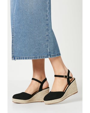 Wide Fit Rumor Closed Toe Wedges