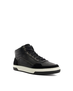 Dune Mens Sydnies - Contrast Perforated High Top Trainers