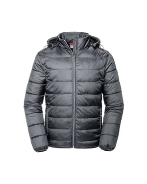 Russell Volwassenen Unisex Hooded Nano Jacket (IJzergrijs)