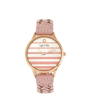 Sophie & Freda Tucson horloge met leren band en Swarovski-kristallen
