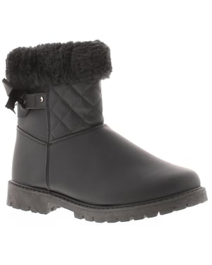 Princess Stardust Girls Boots Younger Quilt black