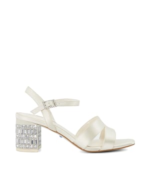 Dune Ladies Matrimonie - Jewel Embellished Block Wedding Heels
