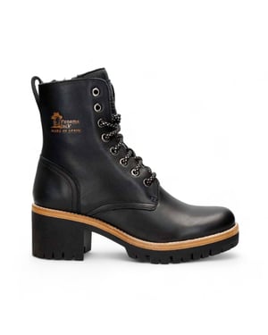 Panama Jack Women's Black Leather Padma B11 Ankle Boots