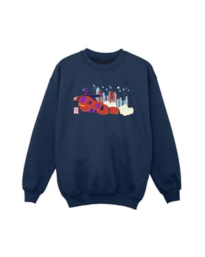 Disney Jongens Big Hero 6 Baymax Hiro Brug Sweatshirt (Marineblauw)