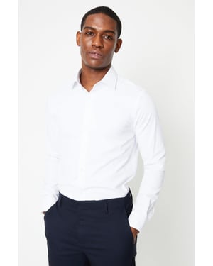 White Slim Fit Long Sleeve Easy Iron Shirt