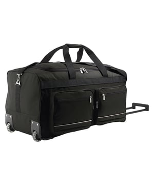 SOLS Voyager Rolling Travel Holdall Bag (Black)