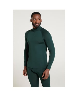 Mountain Warehouse Heren Merino II Base Layer Top (Donkergroen)
