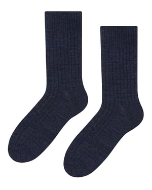 Mens Alpaca Wool Socks for Winter | Steven | Knitted Crew Boot Socks - Grey