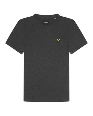 Lyle & Scott houtskool gemêleerd T-shirt met logo op de borst