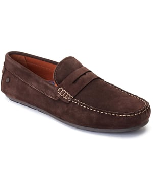 Base London Collins Leer Heren Donker Bruin Loafers
