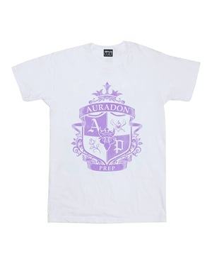 Disney Meisjes The Descendants Auradon Prep Crest Katoenen T-Shirt (Wit)