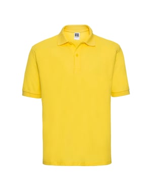 Russell Klassisk polotröja i polycotton för herrar (Gul)