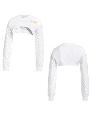 Puma x Sophia Webster Long Sleeve Womens Cropped Top Sweatshirt 578557 02