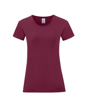 Fruit Of The Vrouwen / Dames Iconische T-Shirt (Bourgondië)