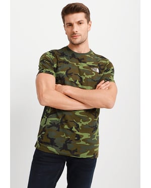 The North Face Heren T-shirt SS Simple Dome Tee Camo Print