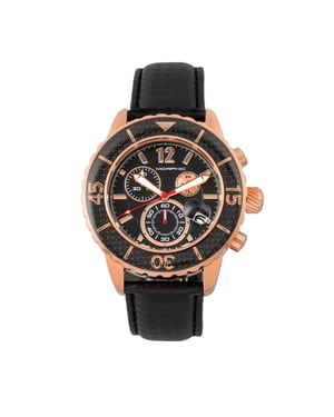 Morphic M51-serie chronograaf horloge met leren band met datum