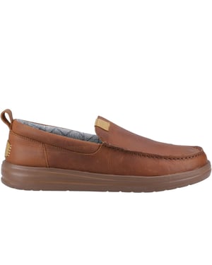 Hey Dude Wally Grip Moc Craft Leather Mens Shoes