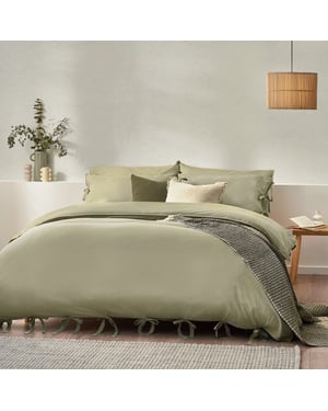 Yard Mallow Bowtie Cotton Duvet Cover Set