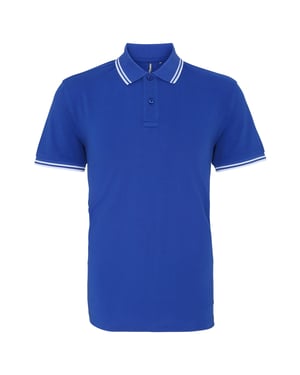 Asquith & Fox Mens Classic Fit Tipped Polo Shirt (Royal/ White)