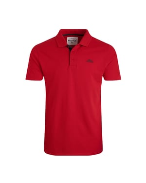 Weird Fish Heren Miles Pique Organic Poloshirt (Bosbes Rood Mergel)
