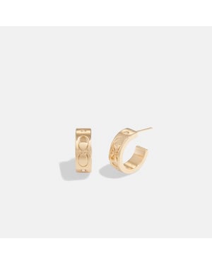 Kissing C Small Huggie Earrings