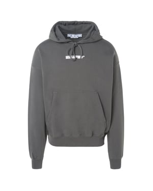 Off-White Teddy Arrow Skate Fit Steel Grey Hoodie