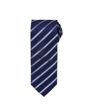 Premier Mens Stripe Tie (Navy/Royal Blue)