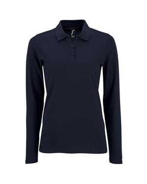 SOLS Dames/dames Perfecte Lange Mouw Pique Polo Shirt (Franse marine)