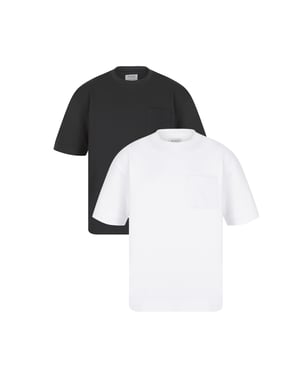 2-Pack Oversized Heavy Duty T-Shirts With Chest Pocket