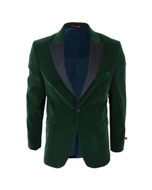 Heren groen fluwelen diner smoking colbert blazer