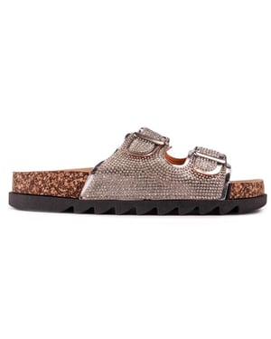Solesister Cat Wide Fit Footbed Sandals