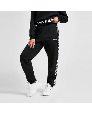 Fila Womens Jacquared Pnl Pnt Joggers Zwart