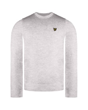 Lyle & Scott Merino Heren Lichtgrijze Trui