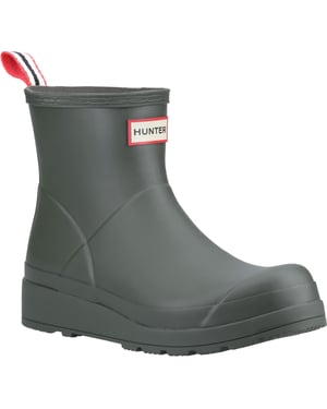 Hunter Play Korte Rubber Vrouwen Wellington Laarzen Donker Olijf