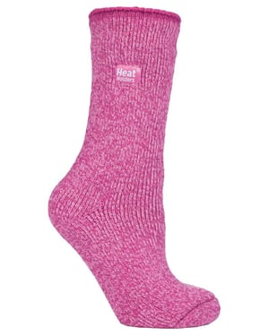 Dikke thermo sokken van merinowol voor dames - Roze