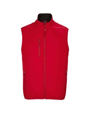SOLS Heren Falcon Softshell Bodywarmer met rits (Peperrood)