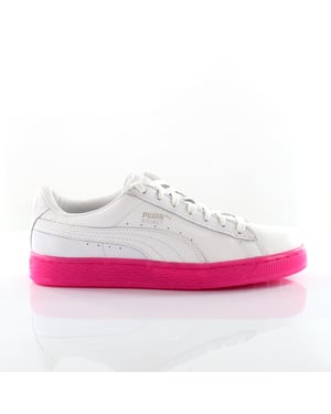 Puma Basket Classic Mono Ice Ref Wit Leer Damestrainers 363117 01