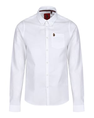 Luke 1977 Telford Tailored Fit Smart Shirt White