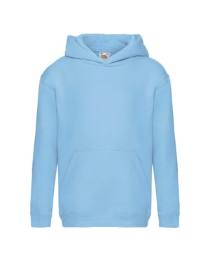 Fruit Of The Loom Kinder Unisex Premium 70/30 Sweatshirt met Capuchon / Hoodie (Hemel Blauw)