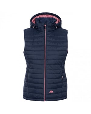 Trespass - Dames Aretha Casual Bodywarmer (Donkerblauw met roze accent)