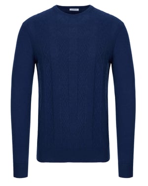 Malo Optimum kasjmier trui donkerblauw
