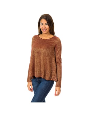 Women's Long Sleeve Round Neck Sweater 10DML0483