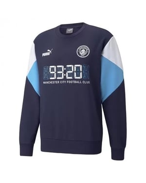 Puma Manchester City Football Club Long Sleeve Crew Neck Mens Sweaters 764522 03