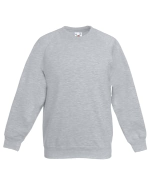 Fruit of the Loom Kinder Unisex Trui Met Raglan Mouwen (2 stuks) (Heather Grijs)