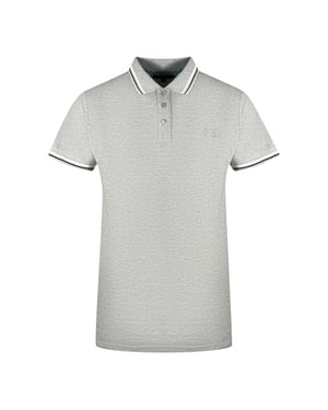 Cavalli Class Dubbel Tipped Kraag Grijze Polo Shirt