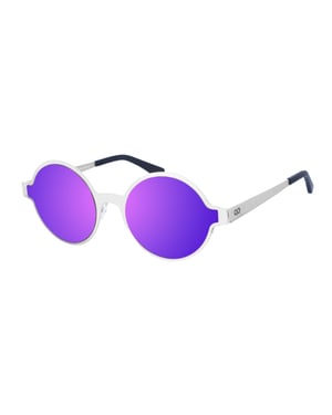 Unisex MARGARETTE Round Shape Metal Sunglasses