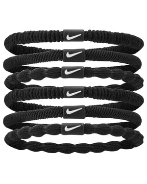 Nike 2024 Flex Hair Ties (Pack of 6) (Black)